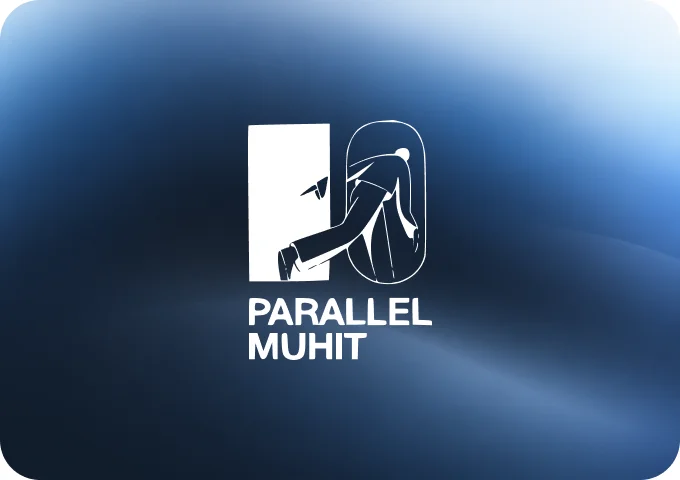 Обложка кейса Parallel Muhit: тёмный фон с логотипом
